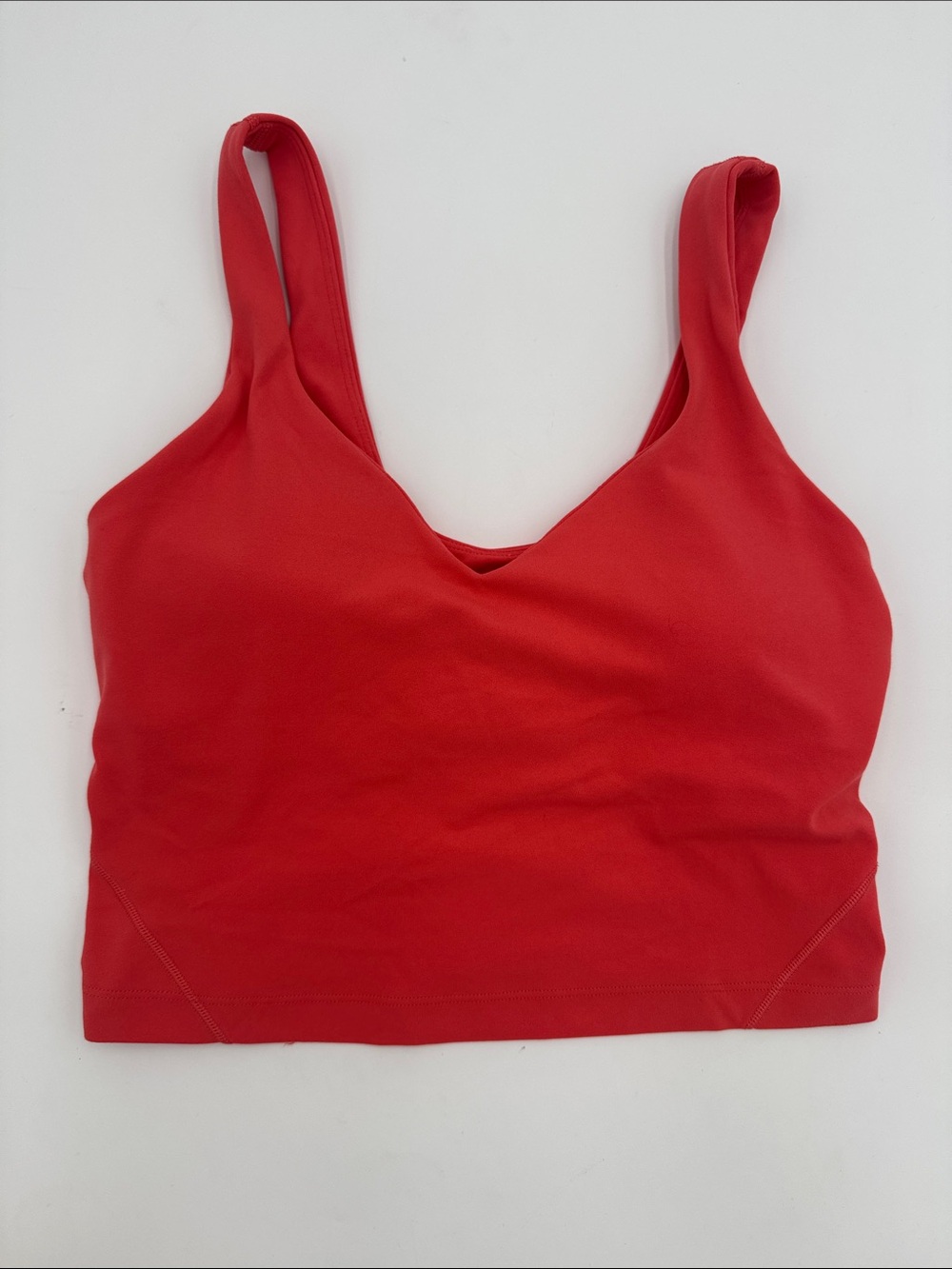 Lululemon Red/orange Wireless Crop align tank